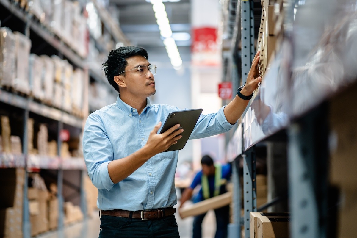 a warehouse employee working on improving supply chain integration